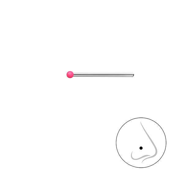 1mm Silver Ball Nose Stud - 18463