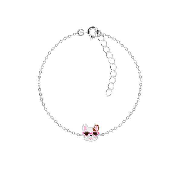 Silver French Bulldog Bracelet - 15541