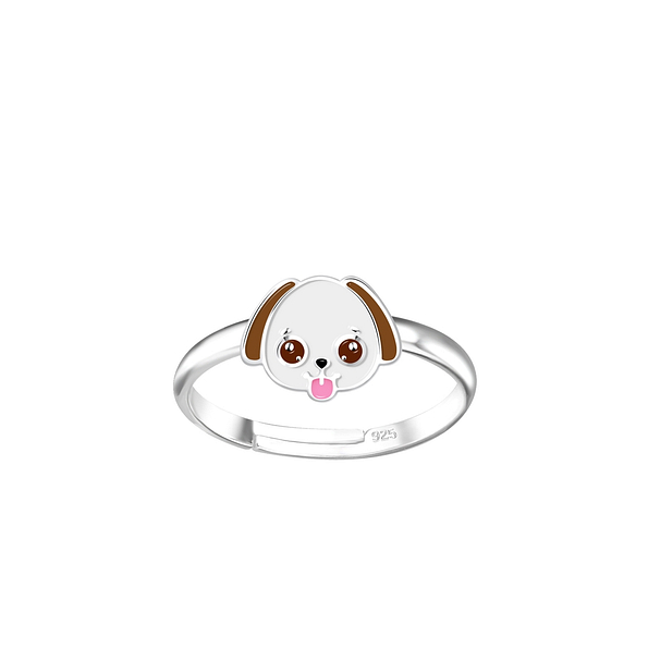 Silver Dog Adjustable Ring - 18853