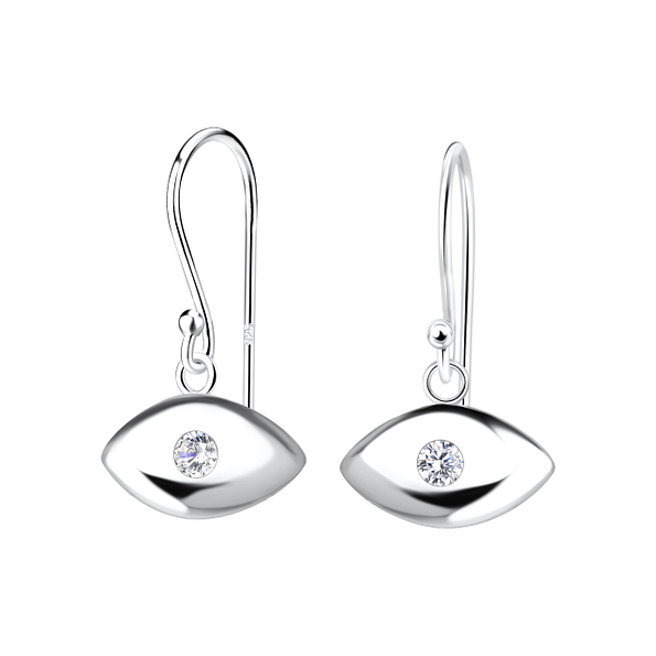 Silver Evil Eye Earrings - 18758