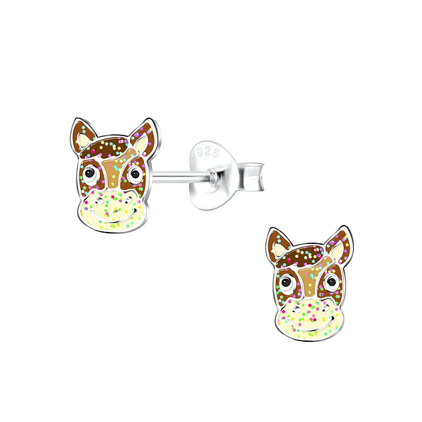 Silver Horse Stud Earrings - 19053 Silver Horse Stud Earrings - 19053