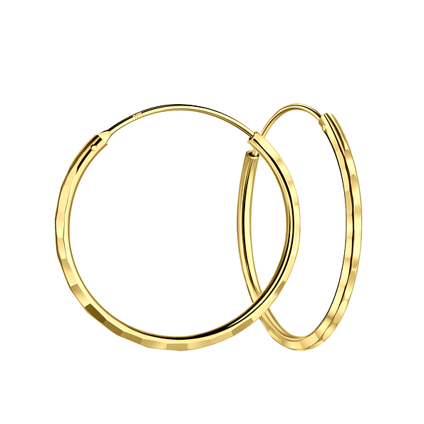 25mm Silver Hammered Hoops - 18800 25mm Silver Hammered Hoops - 18800