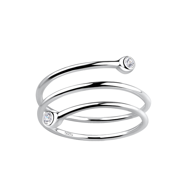 Silver Triple Line Ring - 18772