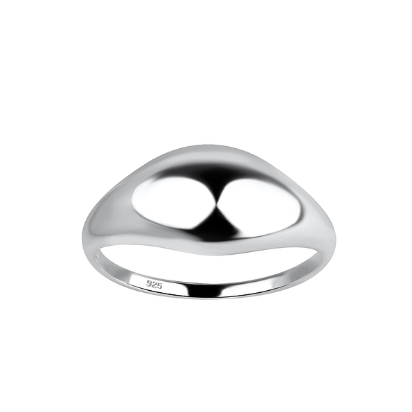 Silver Curved Ring - 19238