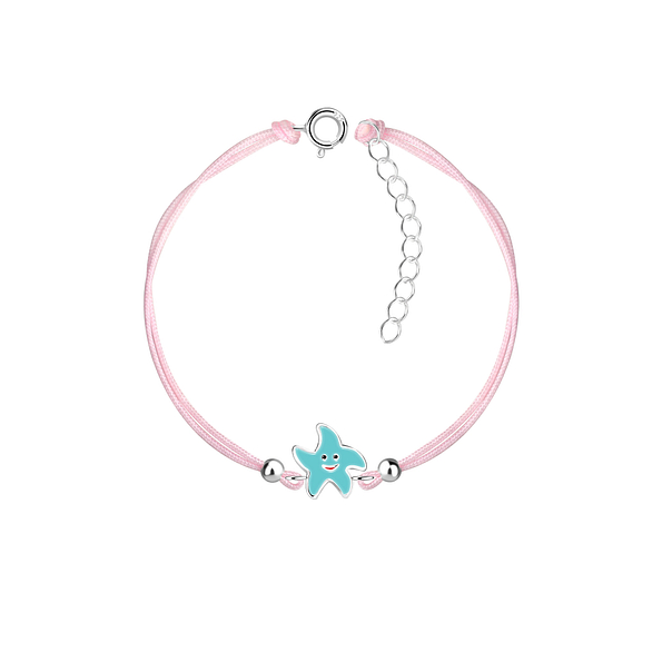 Silver Starfish Cord Bracelet - 19128