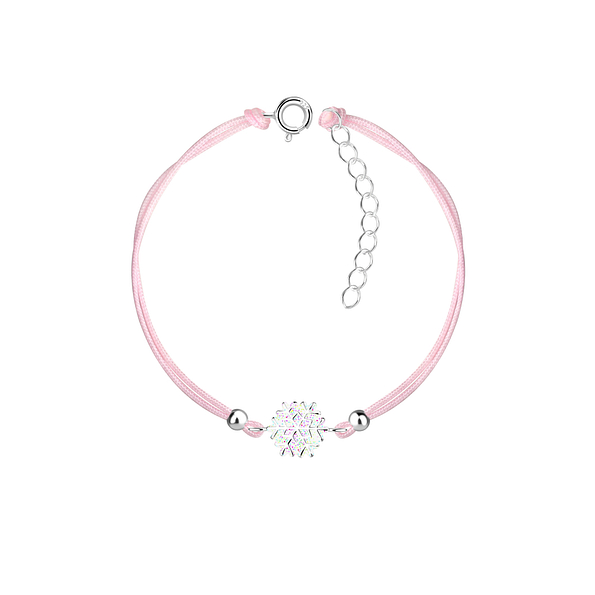 Silver Snowflake Cord Bracelet - 19186 Silver Snowflake Cord Bracelet - 19186