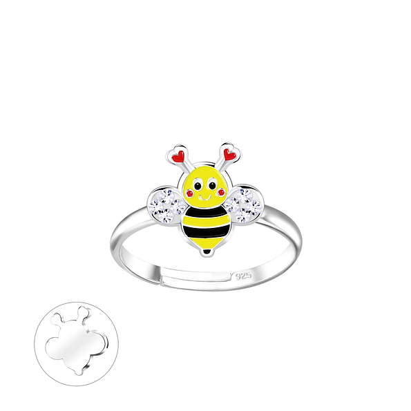 Silver Bee Adjustable Ring - 18828