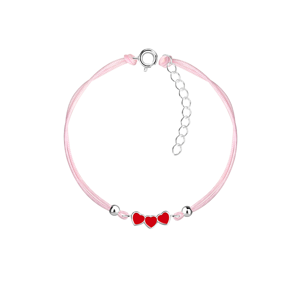 Silver Heart Cord Bracelet - 19183 Silver Heart Cord Bracelet - 19183
