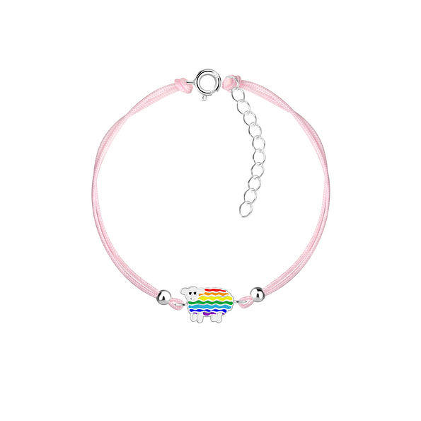 Silver Sheep Cord Bracelet - 19122