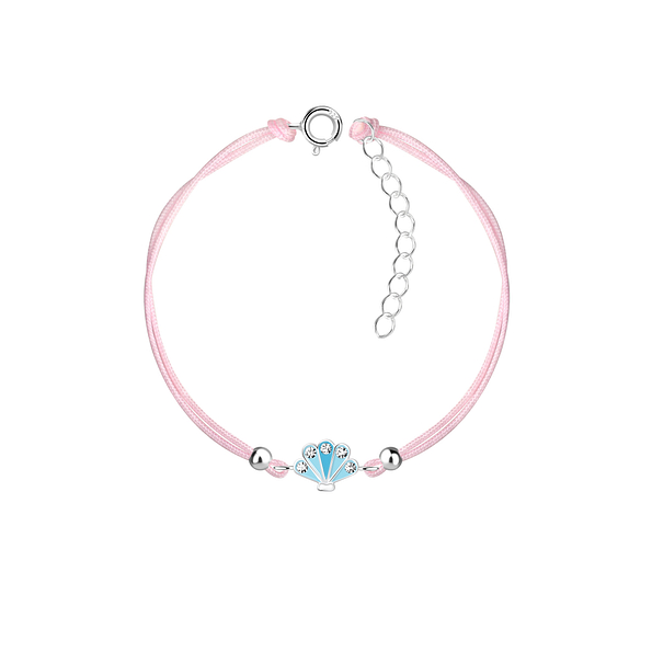 Silver Shell Cord Bracelet - 19188