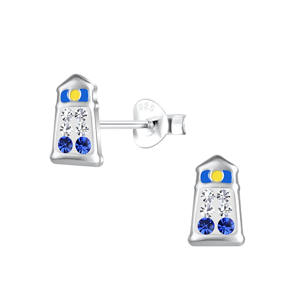 Silver Lighthouse Stud Earrings - 19267