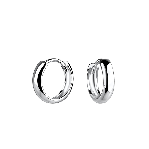 10mm Silver Huggie Earrings - 19138