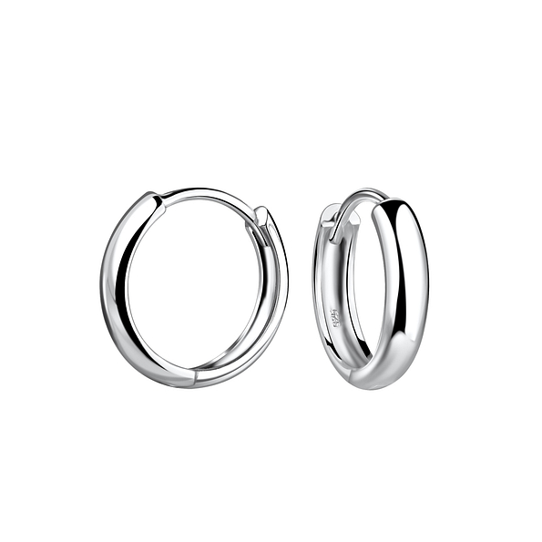 13mm Silver Huggie Earrings - 19139