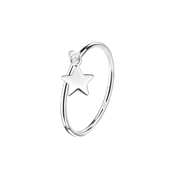 Silver Star Charm Ring - 19227