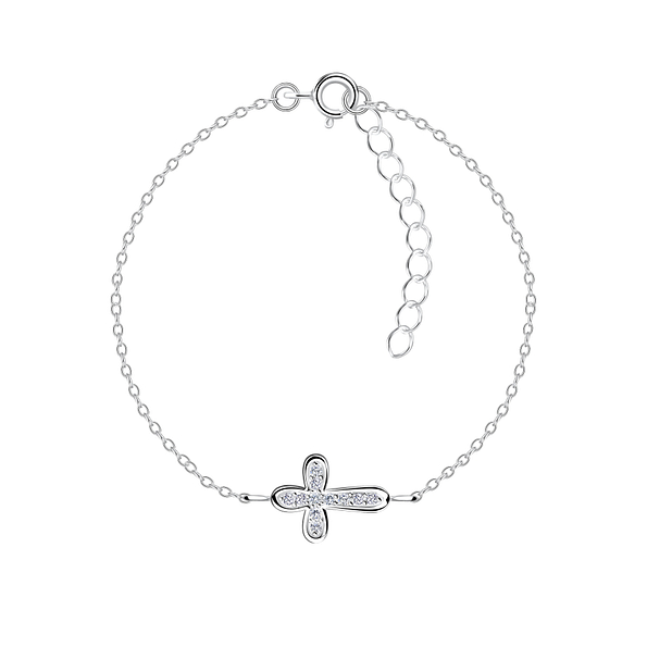 Silver Cross Bracelet - 19465