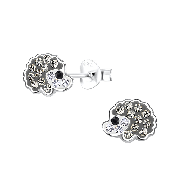 Silver Hedgehog Stud Earrings - 19369