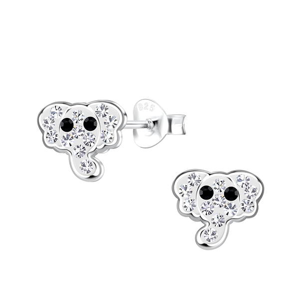 Silver Elephant Stud Earrings - 19433