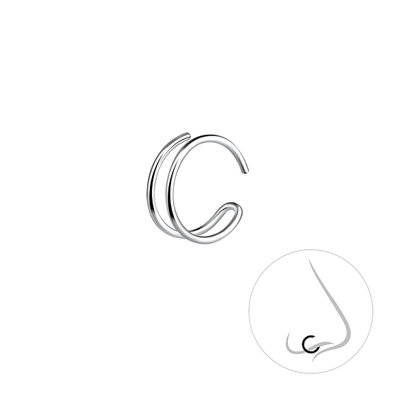 Silver Nose Ring - 19413