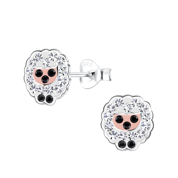 Silver Sheep Stud Earrings - 19514