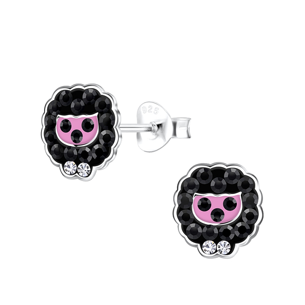 Silver Sheep Stud Earrings - 19512