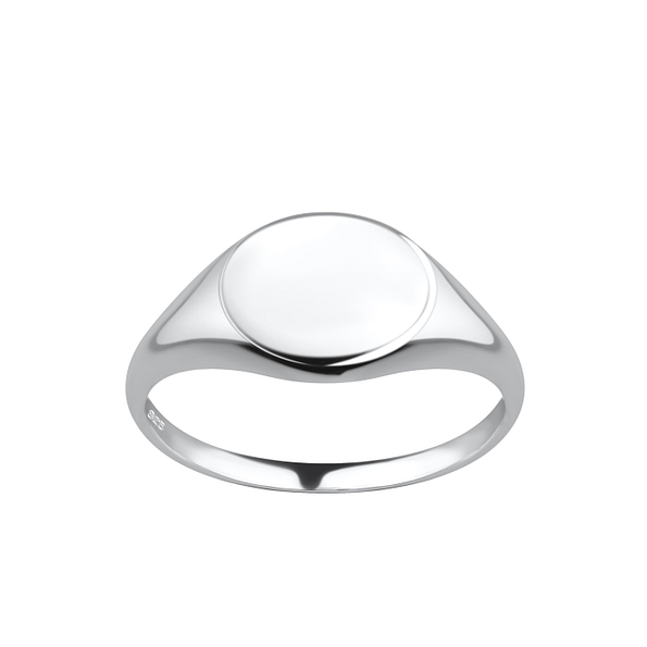 Silver Oval Signet Ring - 19612