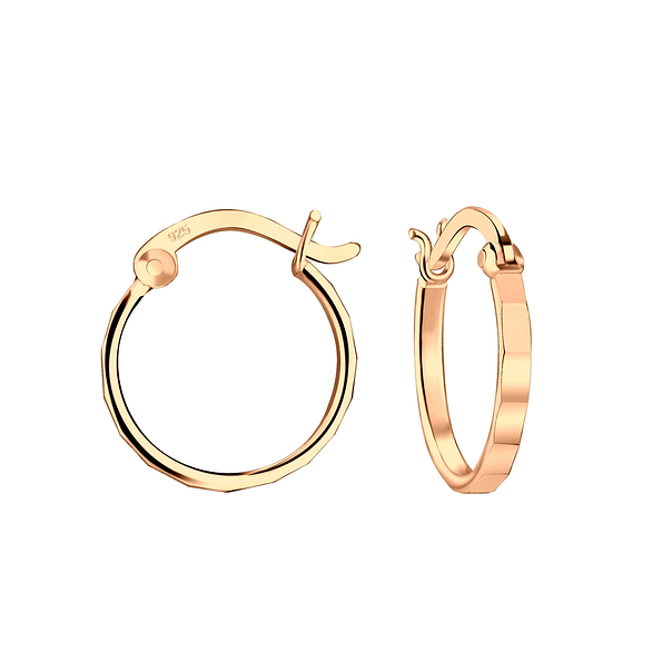 14mm Silver French Lock Hoop Earrings - 19718 14mm Silver French Lock Hoop Earrings - 19718