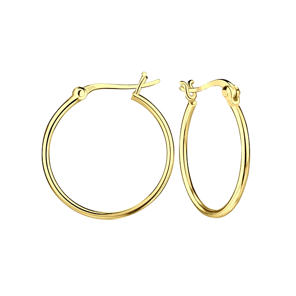 20mm Silver French Lock Hoops - 19670 20mm Silver French Lock Hoops - 19670