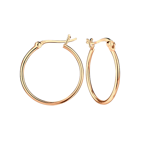 20mm Silver French Lock Hoops - 19669