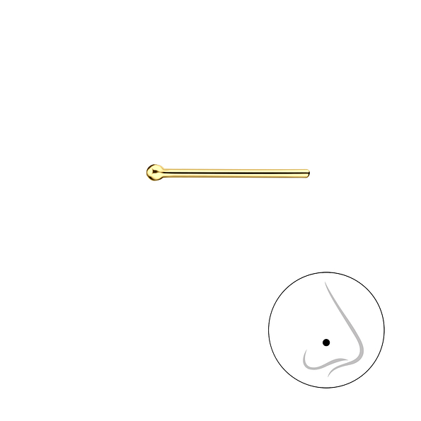 1mm Silver Ball Nose Stud - 19672