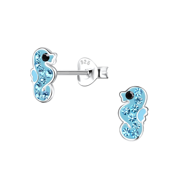 Silver Seahorse Stud Earrings - 19803
