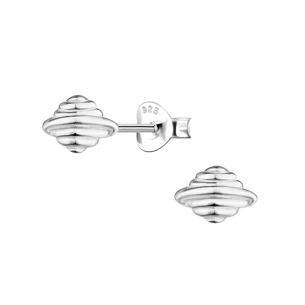 Silver UFO Stud Earrings - 16522