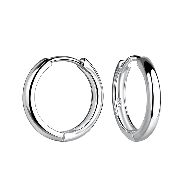 16mm Silver Huggie Earrings - 19952 16mm Silver Huggie Earrings - 19952