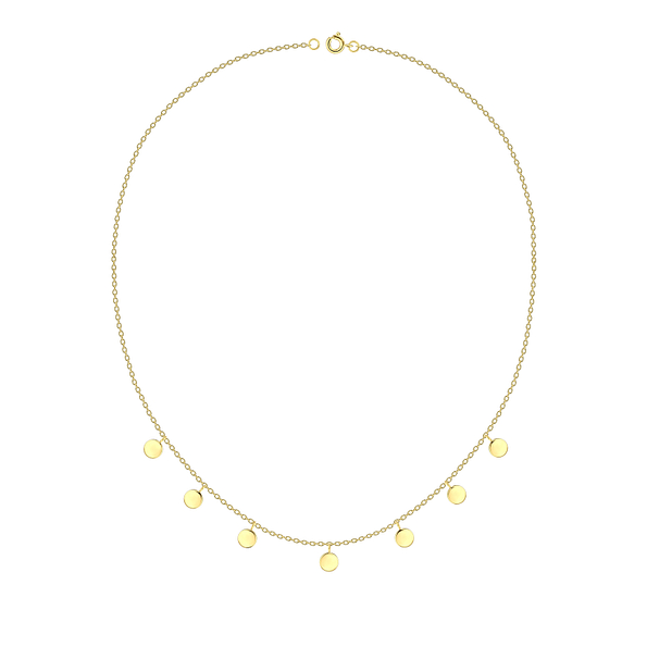 Silver Round Necklace - 20001