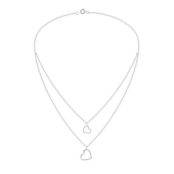 Silver Heart Necklace - 19992