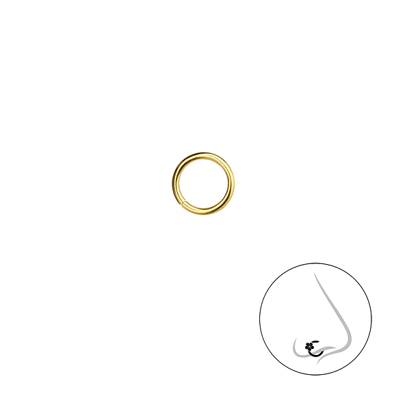 6mm Plain Nose Ring - 20067