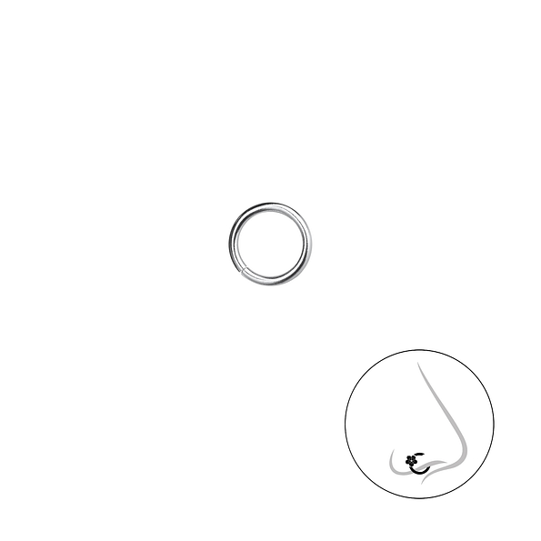 6mm Plain Nose Ring - 20066