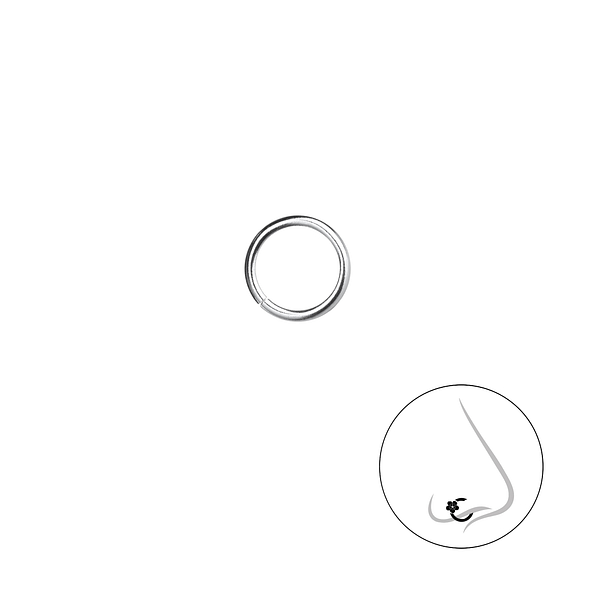 7mm Plain Nose Ring - 20064 7mm Plain Nose Ring - 20064