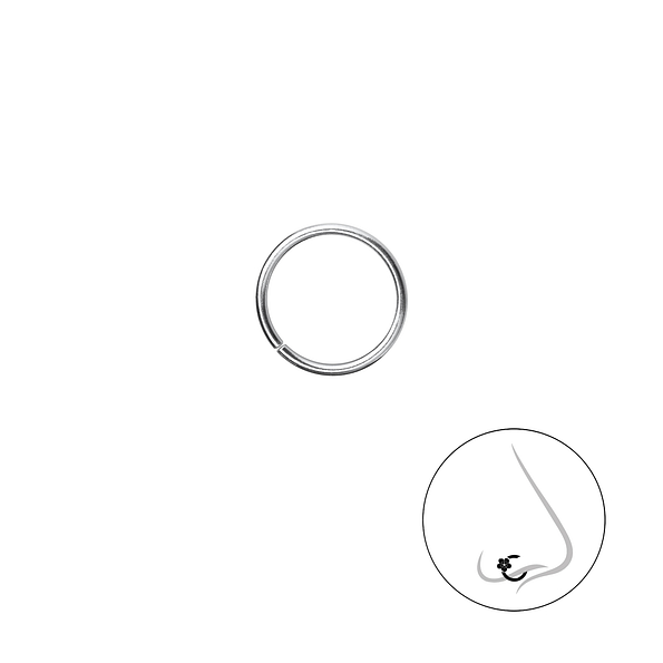 9mm Plain Nose Ring - 20062 9mm Plain Nose Ring - 20062