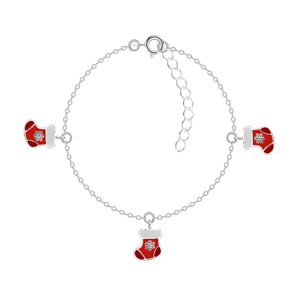 Silver Christmas Stocking Bracelet - 20212 Silver Christmas Stocking Bracelet - 20212
