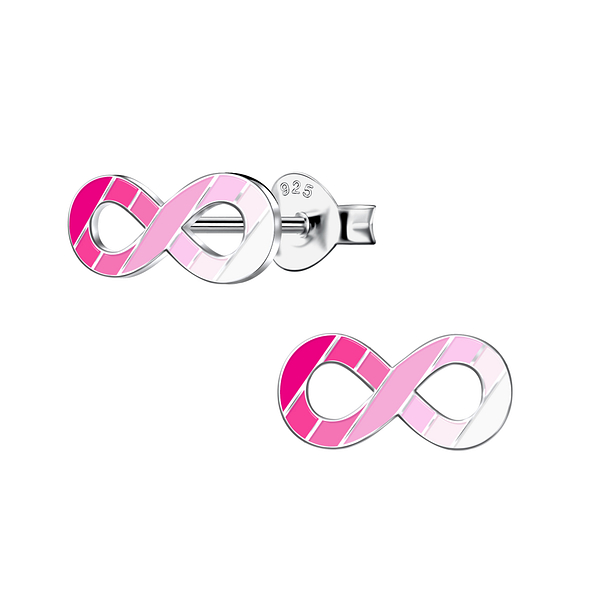 Silver Infinity Stud Earrings - 20134