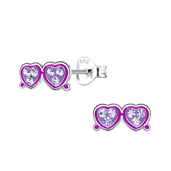 Silver Sunglasses Stud Earrings - 20174