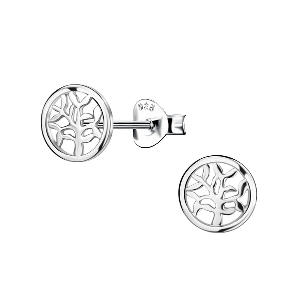 Silver Tree of Life Stud Earrings - 20143 Silver Tree of Life Stud Earrings - 20143
