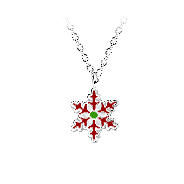 Silver Snowflake Necklace - 20235