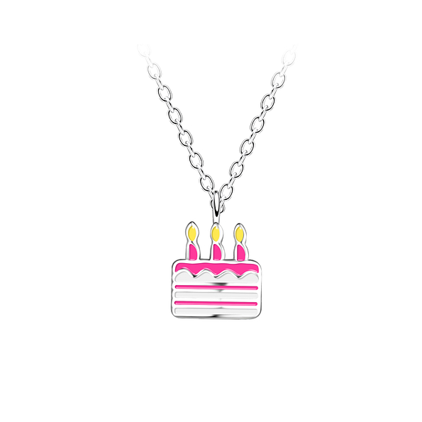 Silver Cake Necklace - 20199