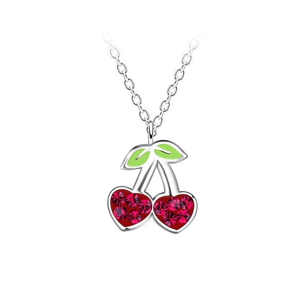Silver Cherry Necklace - 20244