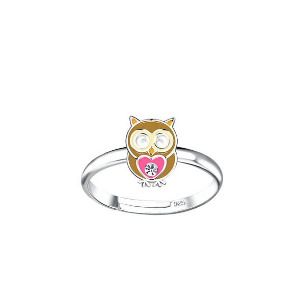 Silver Owl Adjustable Ring - 20896 Silver Owl Adjustable Ring - 20896