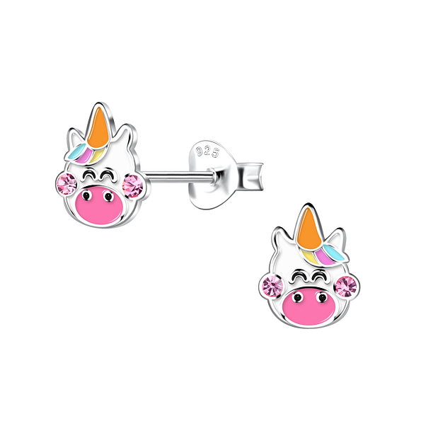 Silver Unicorn Stud Earrings - 20397