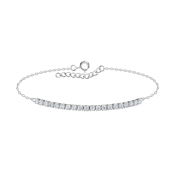 Silver Tennis Bracelet - 20542
