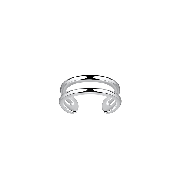 Silver Double Line Ear Cuff - 20511