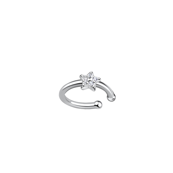Silver Star Ear Cuff - 20524